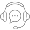 Headset-Icon mit Sprechblase, Symbol für Rechtsberatung Baurecht Bremen