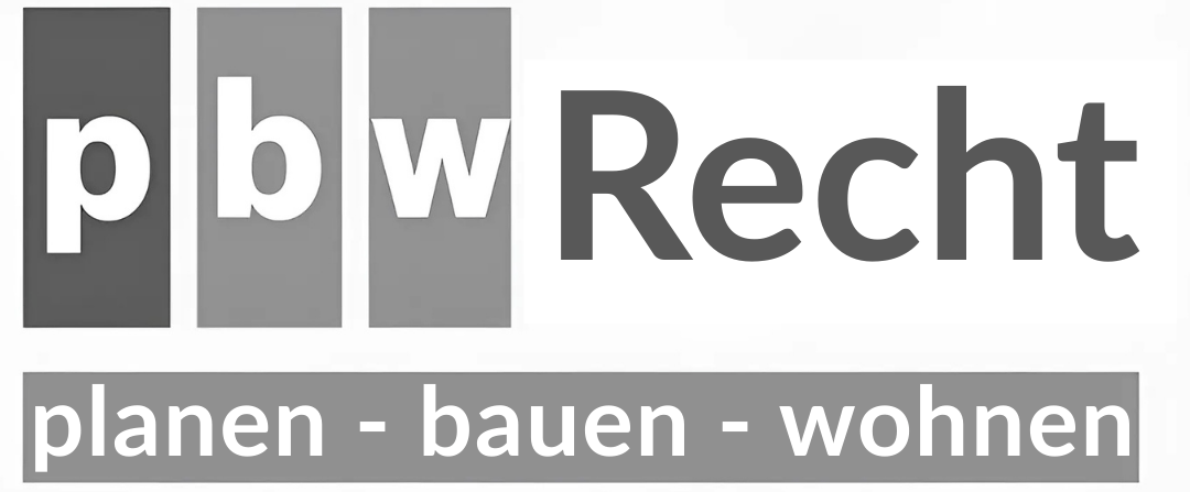 PBW Recht Logo mit Schriftzug Planen - Bauen - Wohnen in Grau